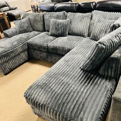 Double Chaise Entertainment Sectional
