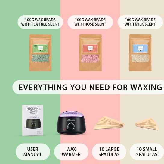 Wax Warmer for removing hair - Wax Machine or Wax Pot perfect Brazilian Wax Kit for Ladies