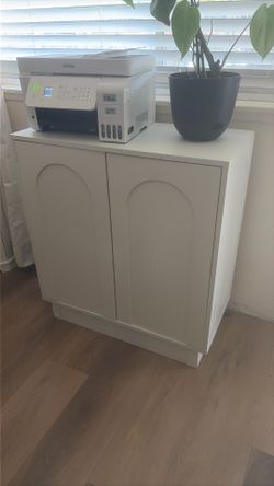 White cabinet buffet
