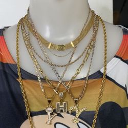 variety of laminated gold jewelry 14 and 18kt Stainless steel and more .. very good quality.  prices may vary