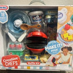 New Waffle Maker Little Tikes Realistic Cooking Set 