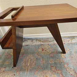 Rare Jens Risom Walnut Magazine Table

