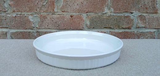 Vintage Corning Corelle French White 10" Quiche Dish