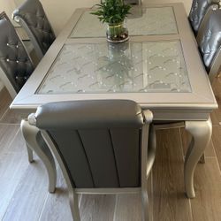 Gray Dining Table Set