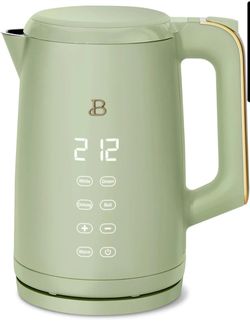 Electric Tea Kettle 1.7L Adjustable Temperature Cordless Stainless Steel Hot Water Kettle