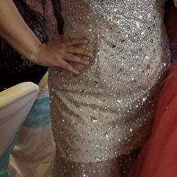 XL - mermaid sequin prom homecoming formal gown dress