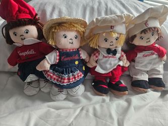 Vintage Campbell’s Alphabet Soup Plush Dolls Set, 1(contact info removed) Collectibles
