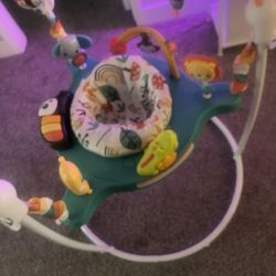 🌟 Like New Fisher-Price Jumperoo – Whimsical Forest Fun for Your Little One! 🌳👶
