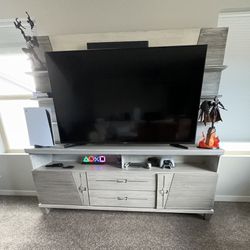 Gray Entertainment Center/TV Stand