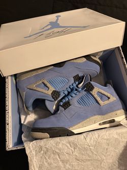 Jordan 4 University Blue/ Jordan 5 Raging Bull both size 9 men’s . $200 each or $375 for both.