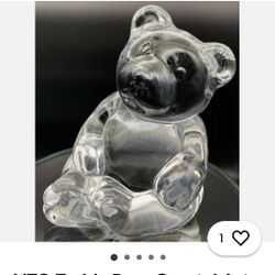 Vintage Lead Crystal "Pets" Paperweight 