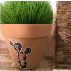 Terracotta Pot. See Two Views Plant Not Included In Sale 