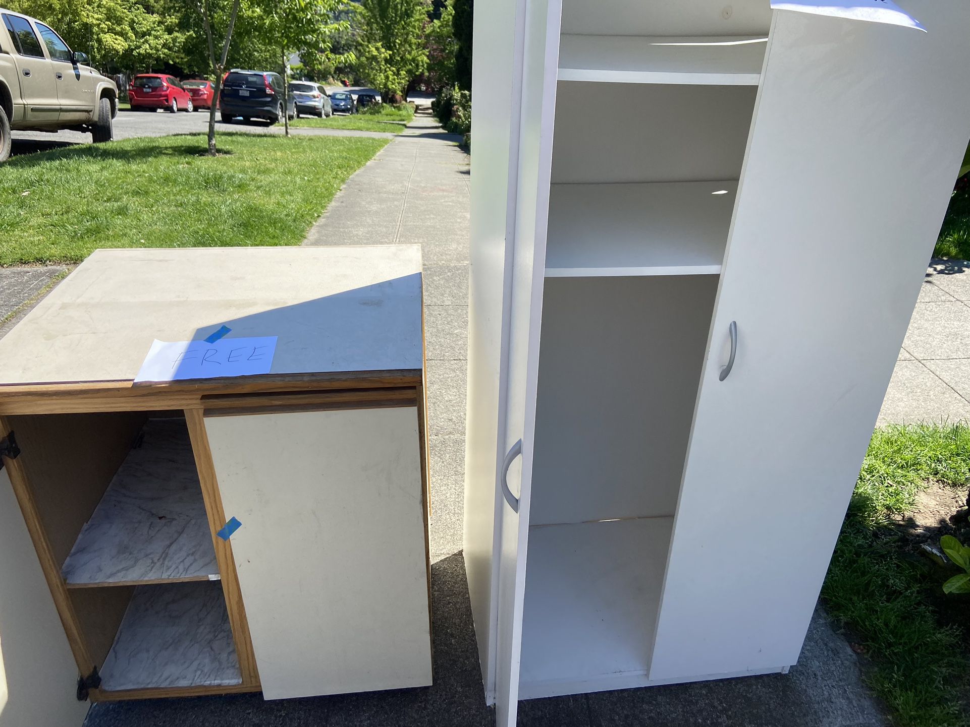 Free Cabinets! On Curb At Corner Of 25th and Denny (Seattle, 98122)