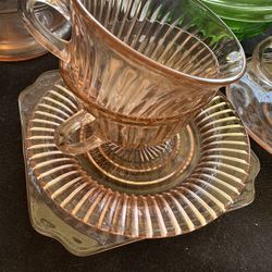 Pink Depression Glass Collection Available 