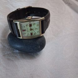 1930s ROBOT Watch 10 K Gold Filled Art Deco, Working Good, Hand Windin,  Swiss Checoslovaquia Brand, Rare, Maybe Unic.