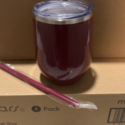 Rosewood Glitter Tumbler W/ Straw - BRAND NEW