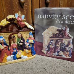 Nativity Scene Cookie Jar