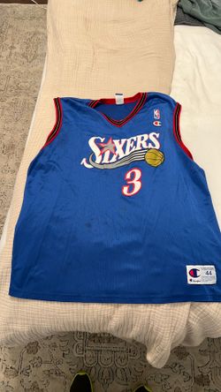 Philadelphia 76ers Allen Iverson Blue Basketball Jersey