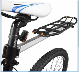 Seatpost-Mounted Rear Bike Rack - Quick-Release Bike Cargo Rack for 26"/700c Frames - 22 lbs Capacity & Adjustable Length - Weather Resistant Bicycle