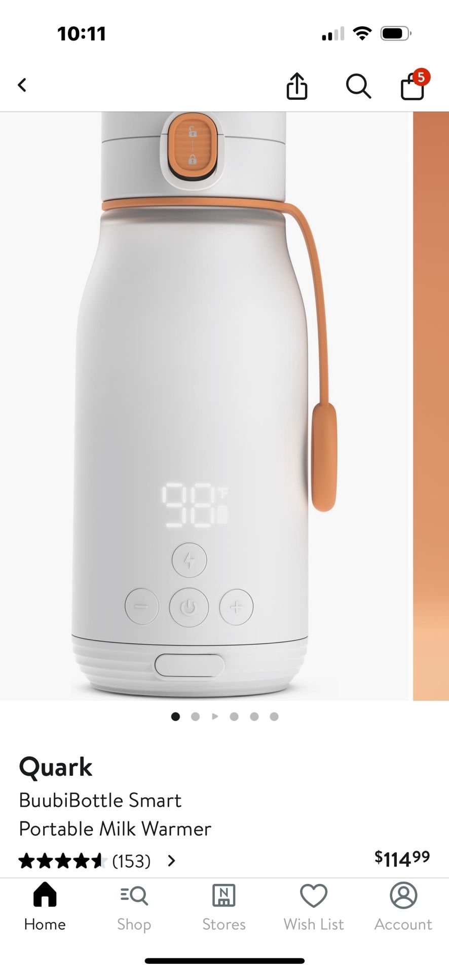BuubiBottle Smart Portable Milk Warmer