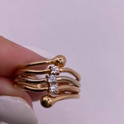14K Yellow Gold Ladies Ring – 5.7g, Size 7.25-7.5
