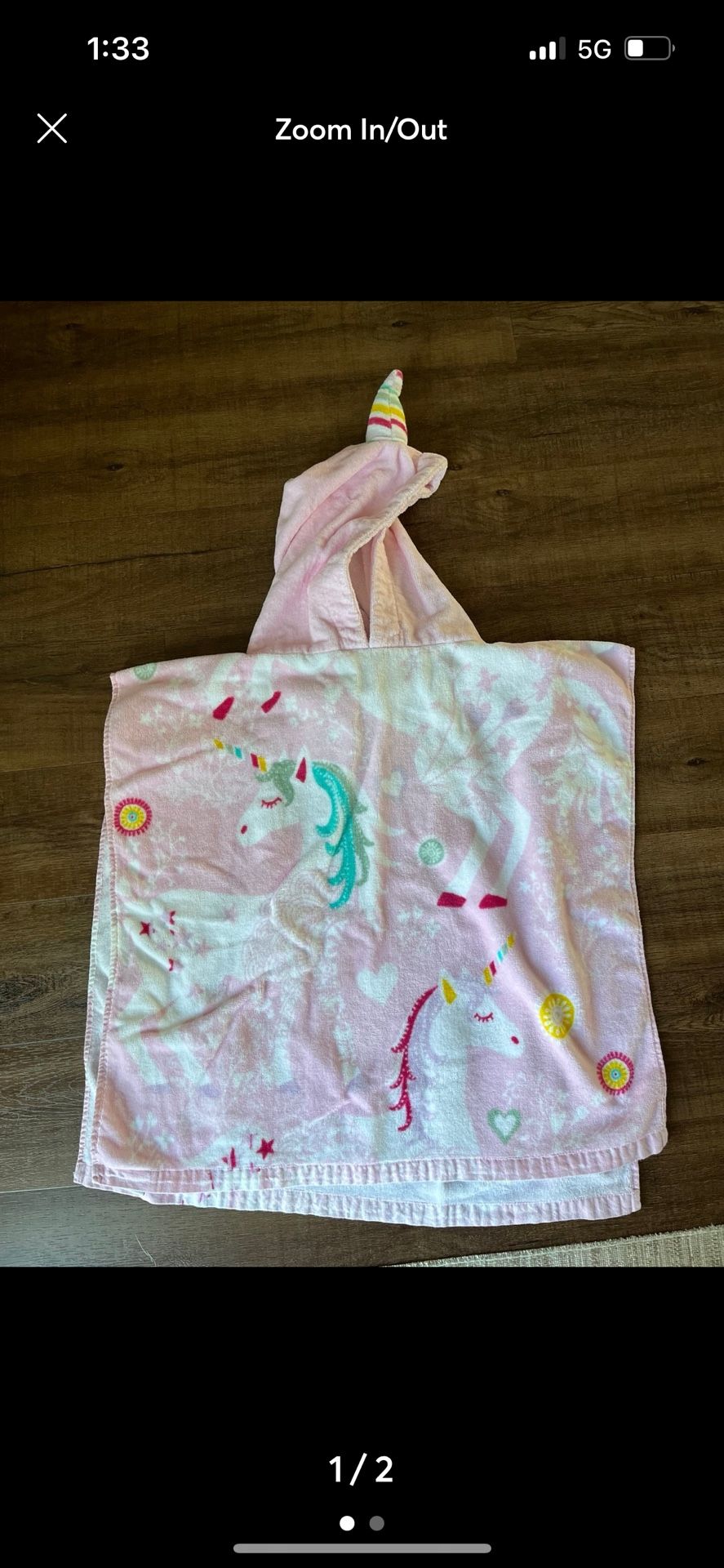 Unicorn Beach Towel Toddler 