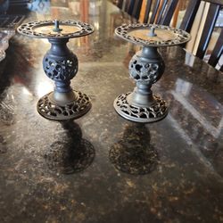 Vintage Brass Candle Holders