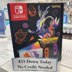 Nintendo Switch OLED Pokemon Scarlet And Violet New - PAYMENTS AVAILABLE With $25 DOWN