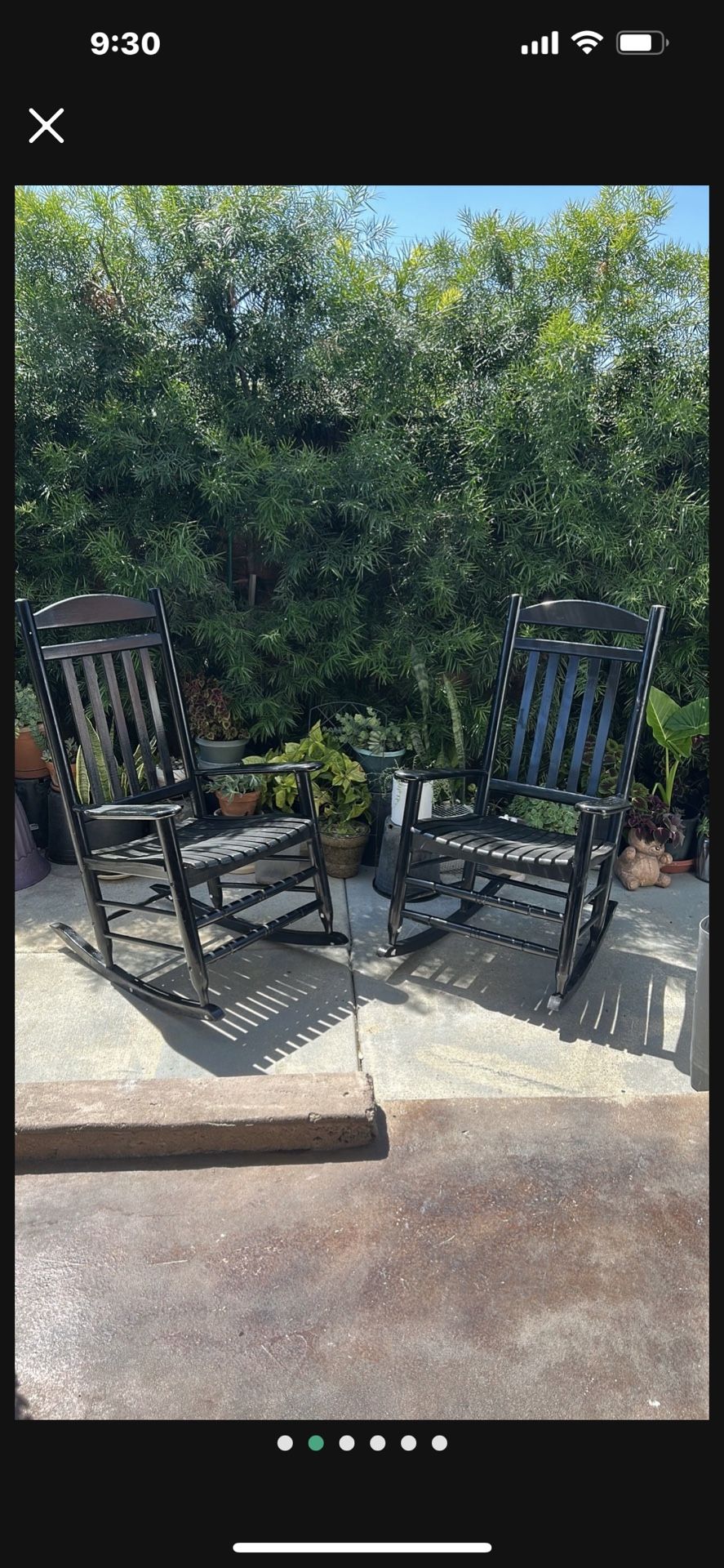 Black Rocking Chairs Set 2 Good Condición $130