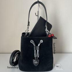 Coach Rowan Bucket Bag With Cherry Charm