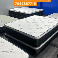 Huge sale for Mattress And Box Twin size mattress and box 150.$ full 190$ Queen 200$ king 290$. free delivery free set up 708….280….7715… cash or Zell