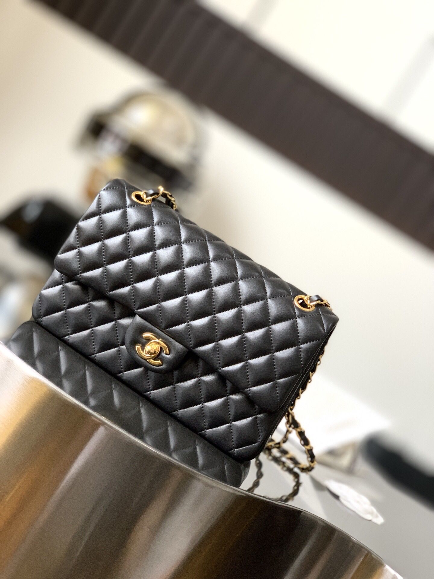 A classic women's shoulder bag