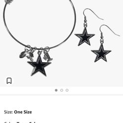 Bracelet And Earrings Set, Cowboys, New