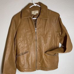 Micheal Kors Authentic Leather Moto Jacket