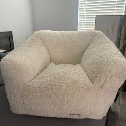 White bean bag chair