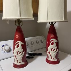MCM Vintage Antelope Lamps