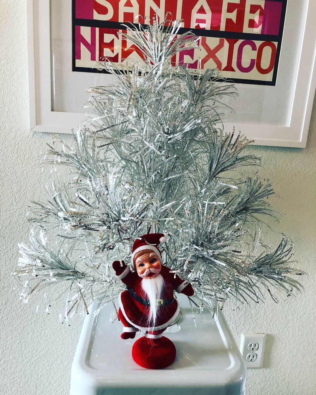 Evergleam frosty fountain 2 foot vintage aluminum Christmas tree