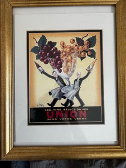 Framed Vintage Vintage Les Vins Sélectionnés Union