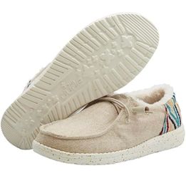 HEYDUDE Women's Wendy Funk Slip On Loafer | Faux Fur Lining size:8