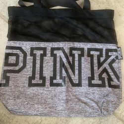 victoria’s secret/PINK grey & black tote bag