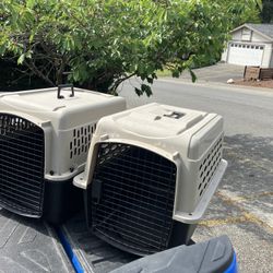 Medium Dog Kennel Crate Carrier Airline Approved like New 28” L by 20” W by 20” $35 Each 