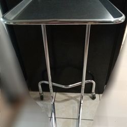 Portable Adjustable Steel Stand w/ Instrument Tray Salon Lash Esthetician Tattoo Cart Station