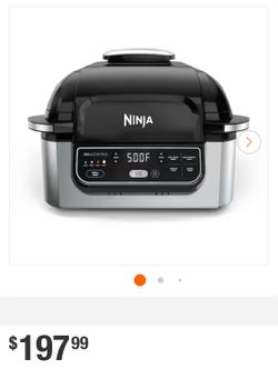 NINJA Foodi 5-in-1 Indoor Grill with 4 Qt. Air Fryer, Roast, Bake, Dehydrate and Cyclonic Grilling