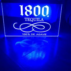 1800 TEQUILA LED NEON BLUE LIGHT SIGN 8x12