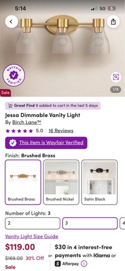 Vanity light (3 lights )