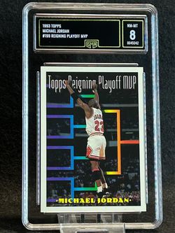 1993 Topps 💥 Michael Jordan 💥 Reigning Playoff MVP GMA 8 NM-MT 💎 - Chicago Bulls