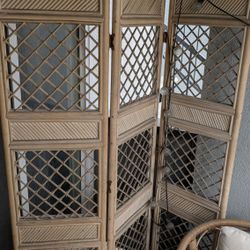 Beautiful Boho Rattan Divider