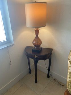 Corner Table and Lamp