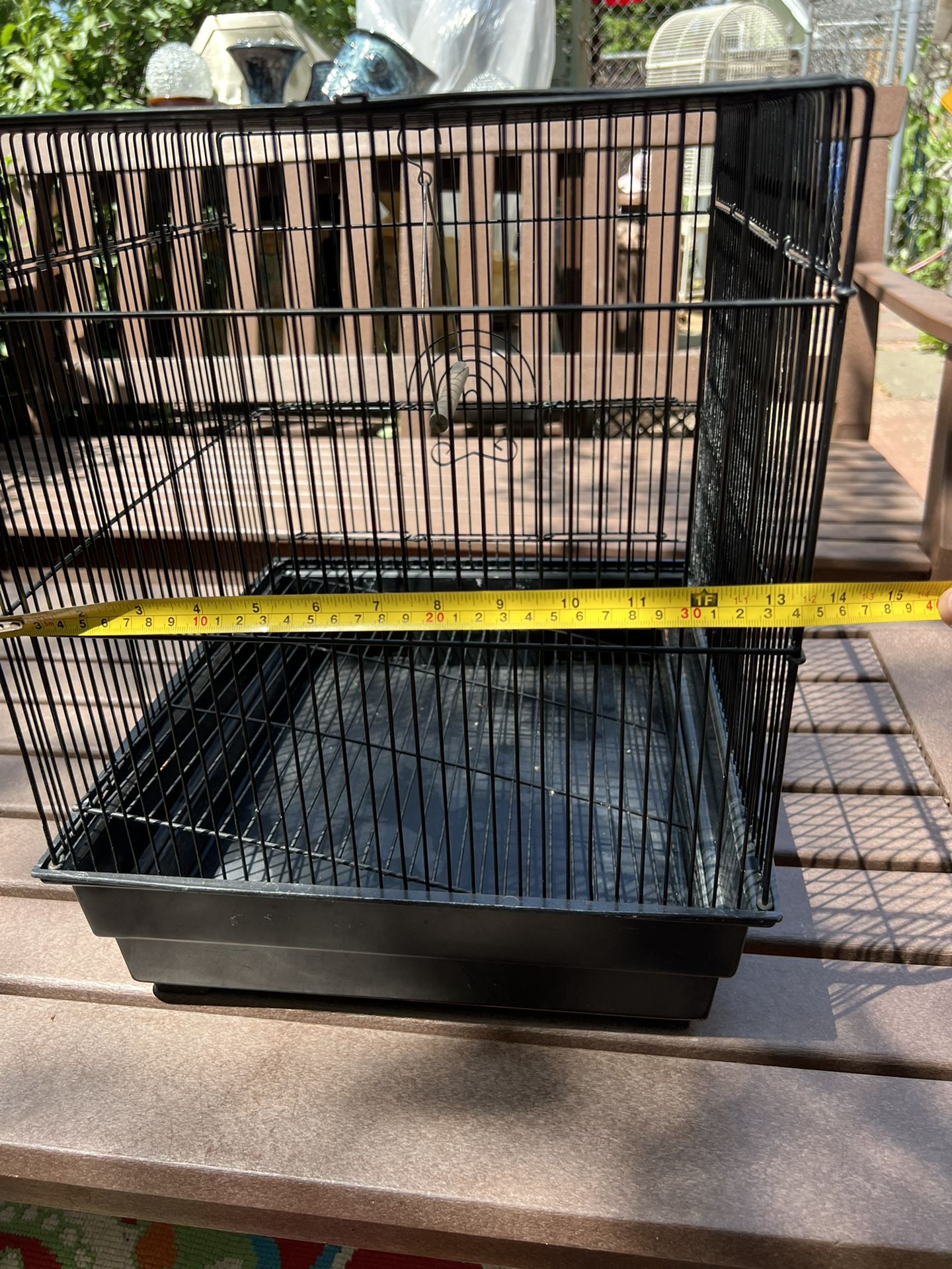 Black Solid Bird Cage Flat Roof 