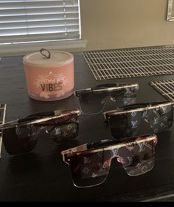 Brand LV Vintage Shades Oversize Sunglasses